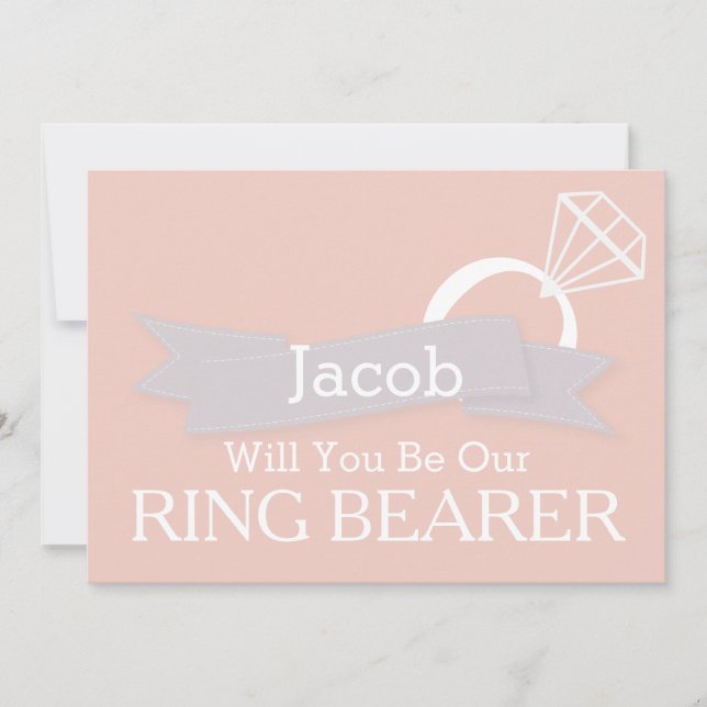 Chalkboard Will You Be Our Ring Bearer Invitation (Front)