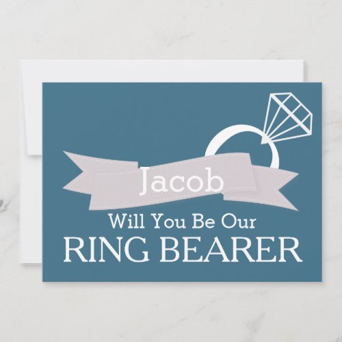 Chalkboard Will You Be Our Ring Bearer Invitation