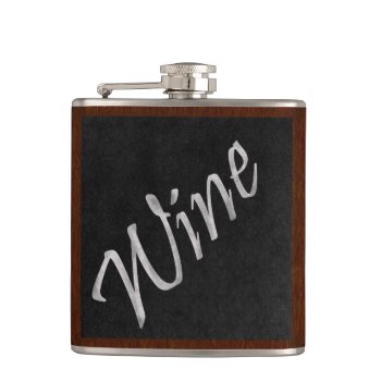 Chalkboard Wine Flask by ChandlerBlissDesigns at Zazzle