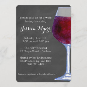 Chalkboard Wine Invitation