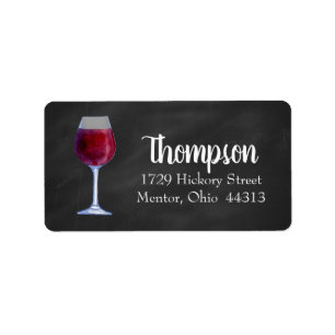 Chalkboard Wine Personalized Address Labels