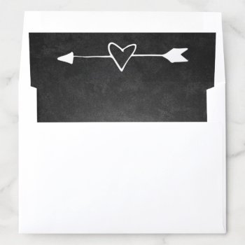 Chalkboard With Arrow Envelope Liner by Myweddingday at Zazzle