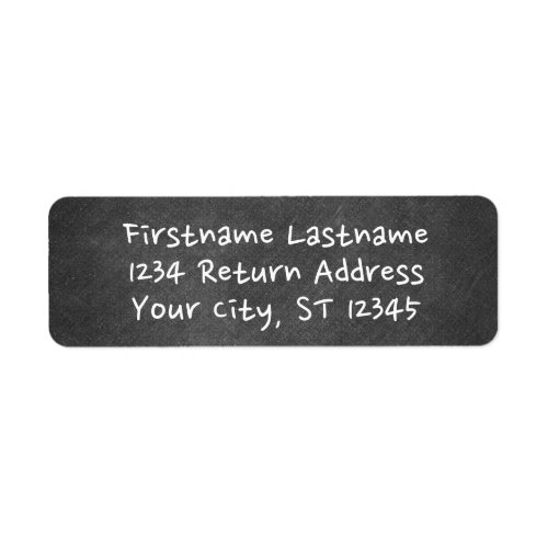 Chalkboard with Whimsical Type Return Address Label