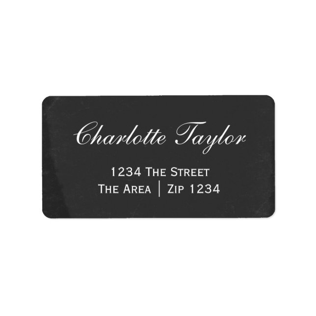 Chalkboard With White Text Label (Front)