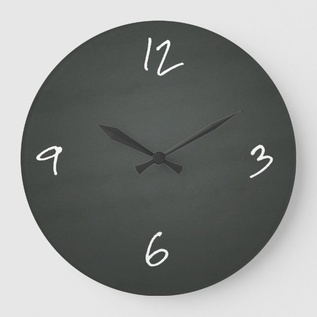 Chalkboard Writing Large Clock (Front)