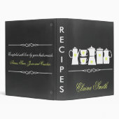 Chalkboard Yellow Kitchen Bridal Recipe Folder (Background)
