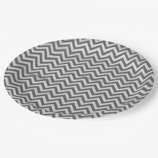 Chalkboard Zig Zag Paper Plates (Angled)