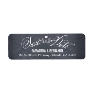 Chalked Frame Save The Date Return Address Labels