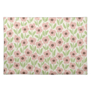 Chalkflower Garden Retro Pastel-Inspired Cloth Placemat