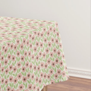 Chalkflower Garden Retro Pastel-Inspired Tablecloth