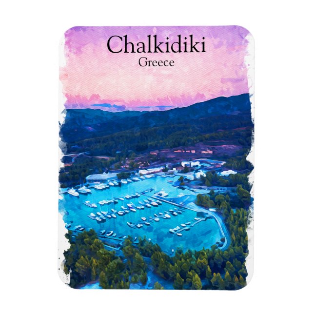 Chalkidiki Greece Landscape Magnet (Vertical)