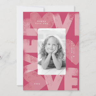 Chalky Graffiti Fun Red Valentine Photo Card