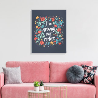 Chalky Growing Not Perfect Back to School Season Canvas Print