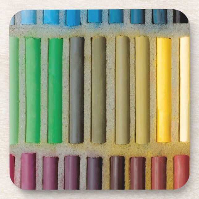 chalky pastels about color drink coaster (Front)