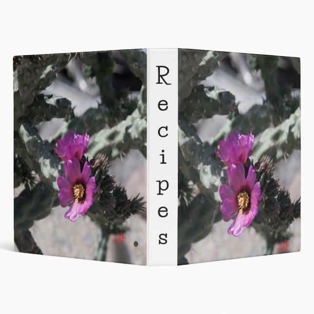 Challa Cactus in bloom  3 Ring Binder (Background)