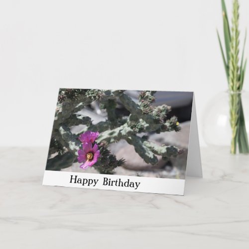 Challa Cactus in bloom Card