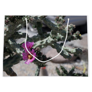 Challa Cactus in bloom Large Gift Bag