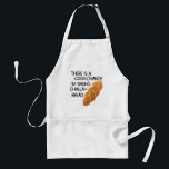 Challah Adult Apron<br><div class="desc">Challah Adult Apron – Presenting this hilarious apron with a Challah bread image. Featuring the message “There is a (good) chance I am baking challah bread”. A very cool idea for a Hanukkah gift! Copyright notice: The bread image used in this product was kindly provided by the Site Free Vectors...</div>