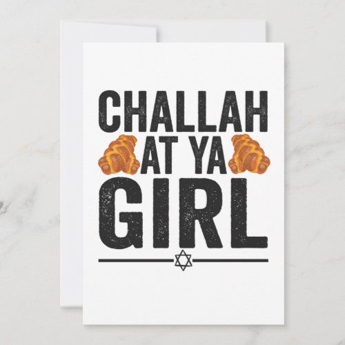 Challah at Ya Girl Funny Jewish Hanukkah Holiday Thank You Card