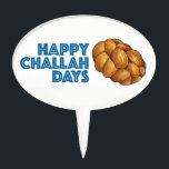 Challah Bread Happy Hanukkah Chanukah Holiday Cake Topper<br><div class="desc">Cake pick features an original marker illustration of a classic loaf of braided challah bread,  with HAPPY CHALLAH DAYS in a fun font. Perfect for Hanukkah holiday cake decorating! 

Don't see what you're looking for? Need help with customization? Click "contact this designer" to have something created just for you!</div>