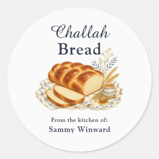 Challah Bread Homemade Gift Label (Front)