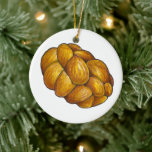 Challah Bread Loaf Happy Hanukkah Chanukah Ceramic Ornament<br><div class="desc">Features an original marker illustration of a loaf of fresh-baked challah bread. Perfect for Hanukkah!

This Chanukah illustration is also available on other products. Don't see what you're looking for? Need help with customization? Contact Rebecca to have something designed just for you.</div>