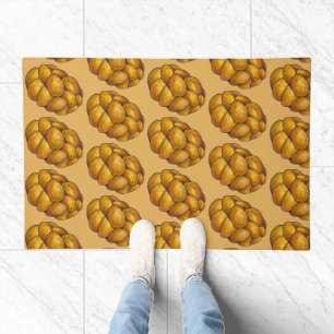 Challah Bread Loaf Jewish Deli Hanukkah Chanukah Doormat