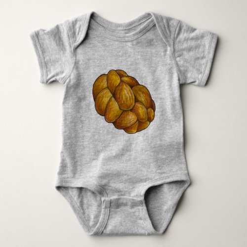 CHALLAH Challah Bread Loaf Jewish Holidays Foodie Baby Bodysuit