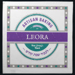 Challah Dough Cover.Rustic-Teal-Purple Cloth Napkin<br><div class="desc">Baking enthusiasts: Express yourself & show off your personal style while giving back to those in need! Our 100% cotton dough covers are both functional and beautifully designed to cover your rising dough. They come in traditional, classic, and modern styles. Many of our covers can also be personalized, perfect for...</div>