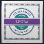 Challah Dough Cover.Rustic-Teal-Purple Cloth Napkin<br><div class="desc">Baking enthusiasts: Express yourself & show off your personal style while giving back to those in need! Our 100% cotton dough covers are both functional and beautifully designed to cover your rising dough. They come in traditional, classic, and modern styles. Many of our covers can also be personalized, perfect for...</div>