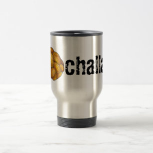 Challah Hanukkah Jewish Holiday Braided Bread Loaf Travel Mug