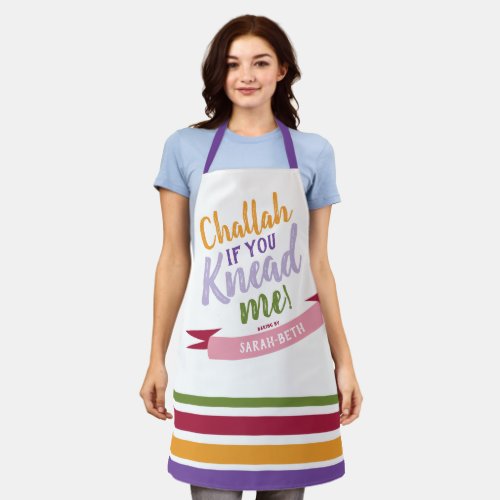 Challah if you Knead me Colorful Funny Apron