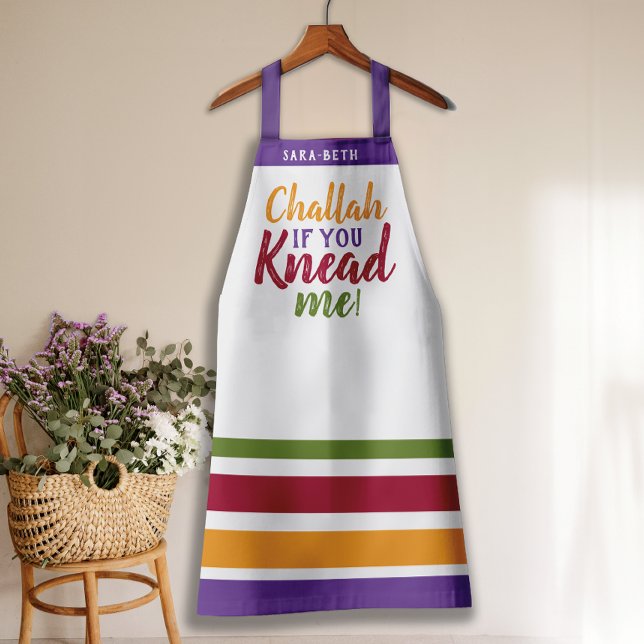 Challah if you Knead Me Kosher Kitchen Humor Apron (Creator Uploaded)