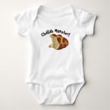 Challah Monster Shabbat Baby Bodysuit