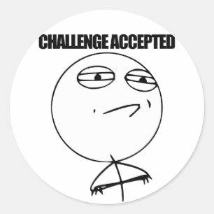 Challenge Accepted Classic Round Sticker