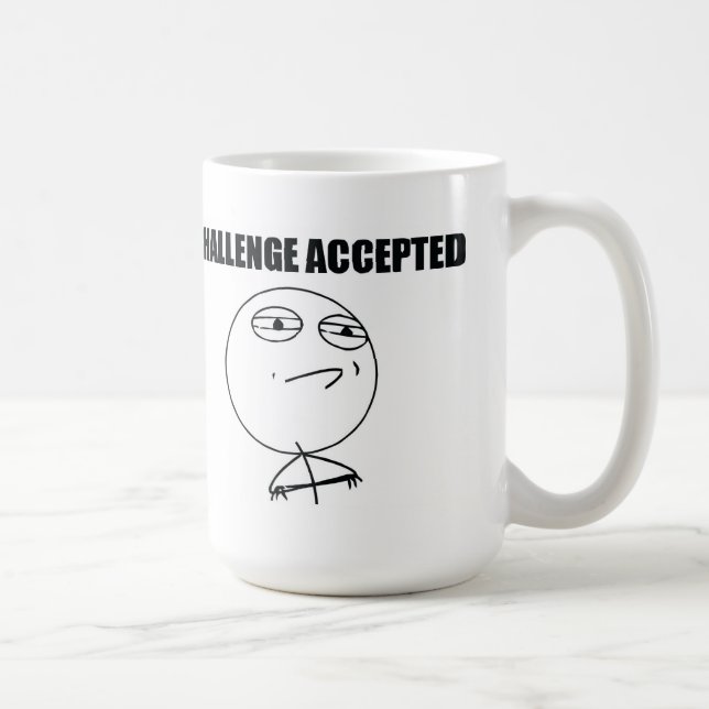 Challenge Accepted Coffee Mug (Right)