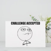 Challenge Accepted Rage Face Comic Meme (Standing Front)