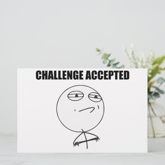Challenge Accepted Rage Face Comic Meme (Standing Front)