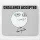 Challenge Accepted Rage Face Comic Meme Mouse Pad | Zazzle