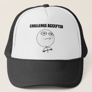 Challenge Accepted Rage Face Comic Meme Trucker Hat