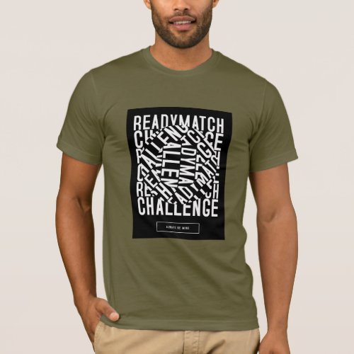 Challenge _ Creative Pattern Text Tshirt For Men