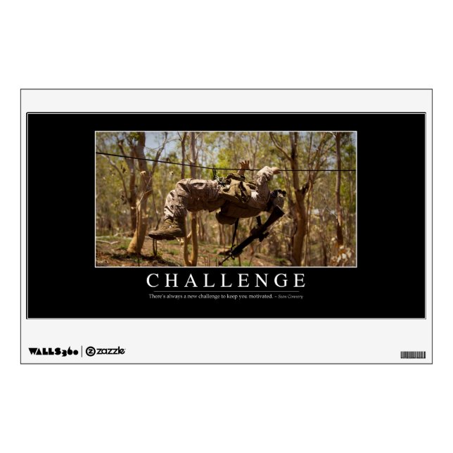 Challenge: Inspirational Quote 2 Wall Decal (Front)