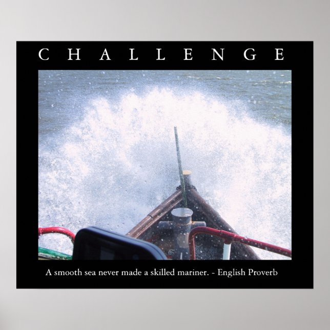 CHALLENGE - Motivational BOAT Poster w Quote (Front)