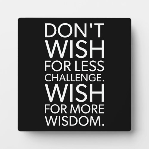 Challenge vs Wisdom _ Gym Hustle Success Plaque