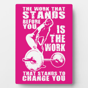 CHALLENGE - Women's Workout Motivational Plaque