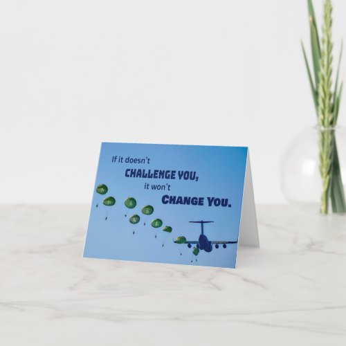 Challenge You Army Soldier Boot Camp Cadet Card