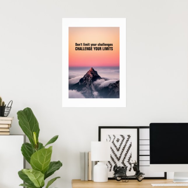 Challenge Your Limits - Motivational Poster (Home Office)