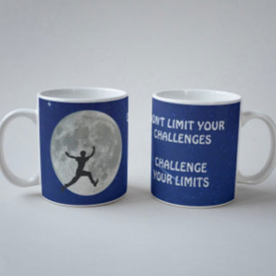 Challenge your limits motivational quote coffee mug