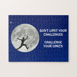 Challenge your limits motivational quote jigsaw puzzle