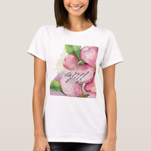 Challenge Yourself Floral Motivational Quote T_Shirt